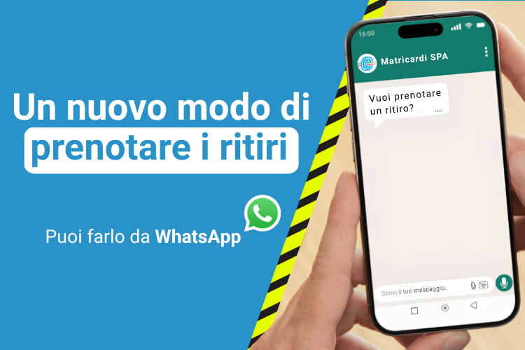 Prenotare un ritiro da WhatsApp